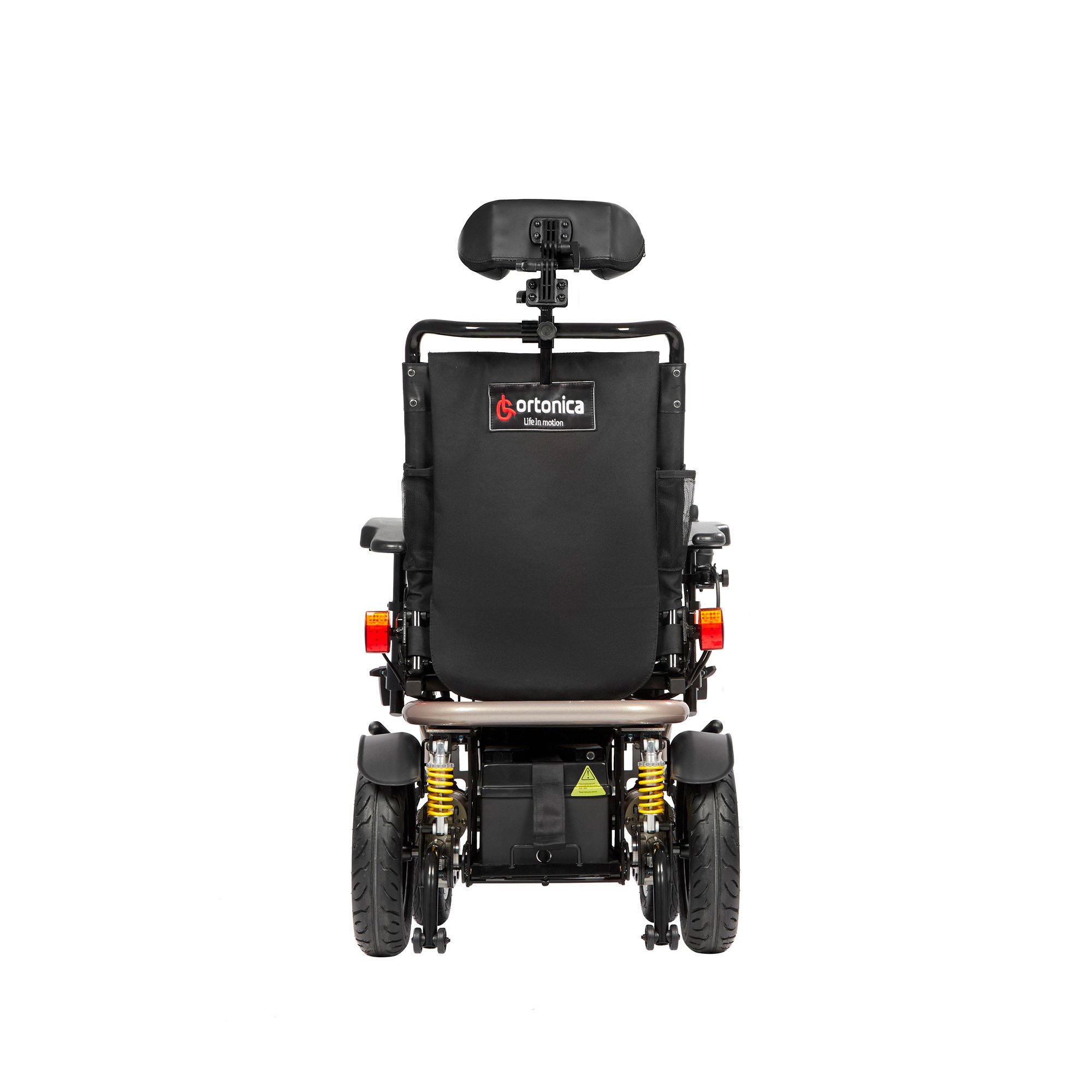 Коляска инвалидная с электроприводом Ortonica Pulse 210 с мощными приводами и устройством для преодоления препятствий